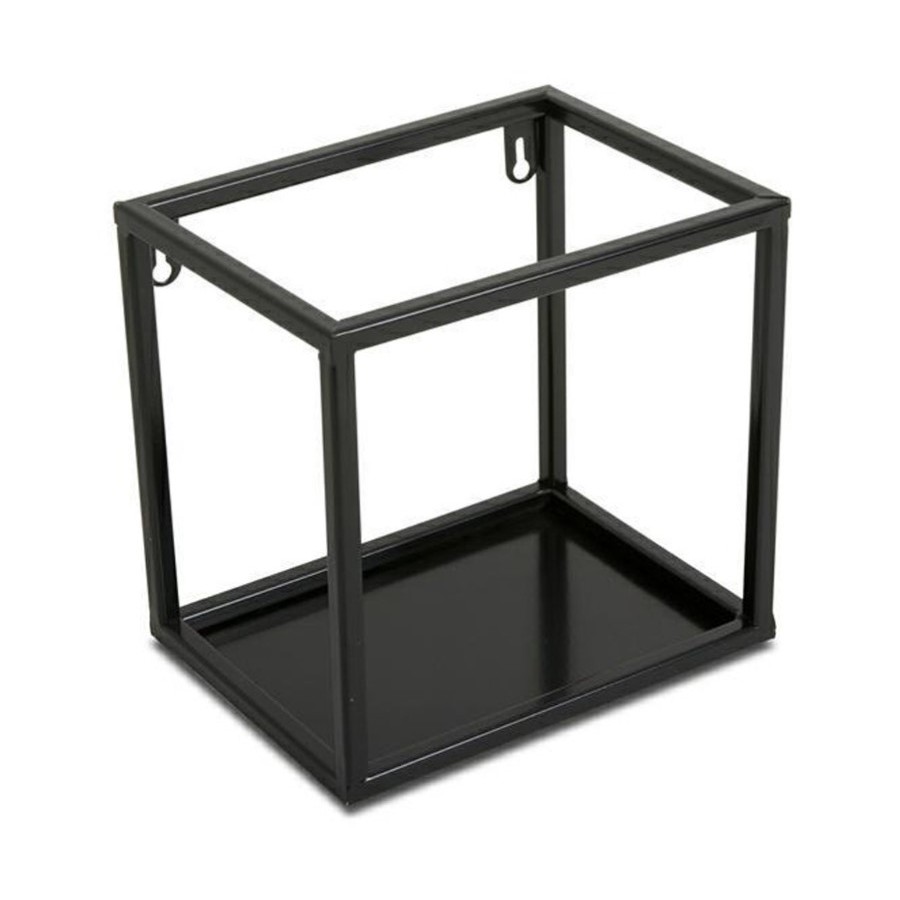 Półka wisząca metalowa SIMPLE czarna 20cm